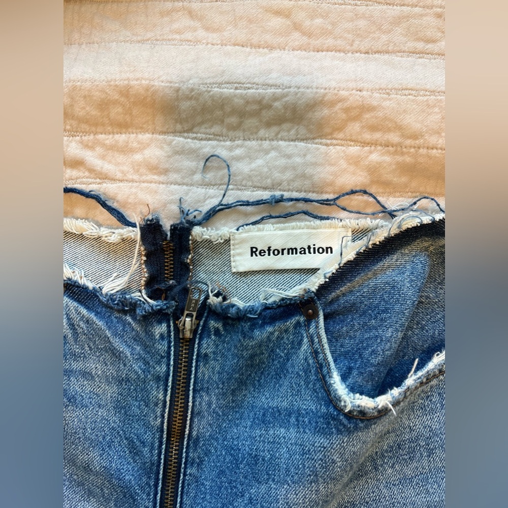 Raw Hem Reformation Jeans